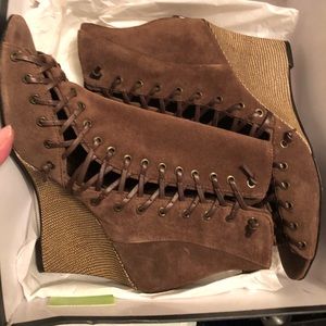 Open toe ankle boot